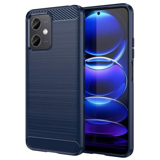 Gigapack Xiaomi Redmi Note 12 5G szálcsiszolt, karbon mintás tok sötétkék (GP-136888) (GP-136888)