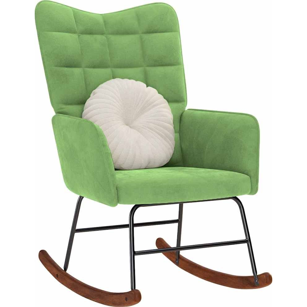 világoszöld bársony hintaszék (4016835)