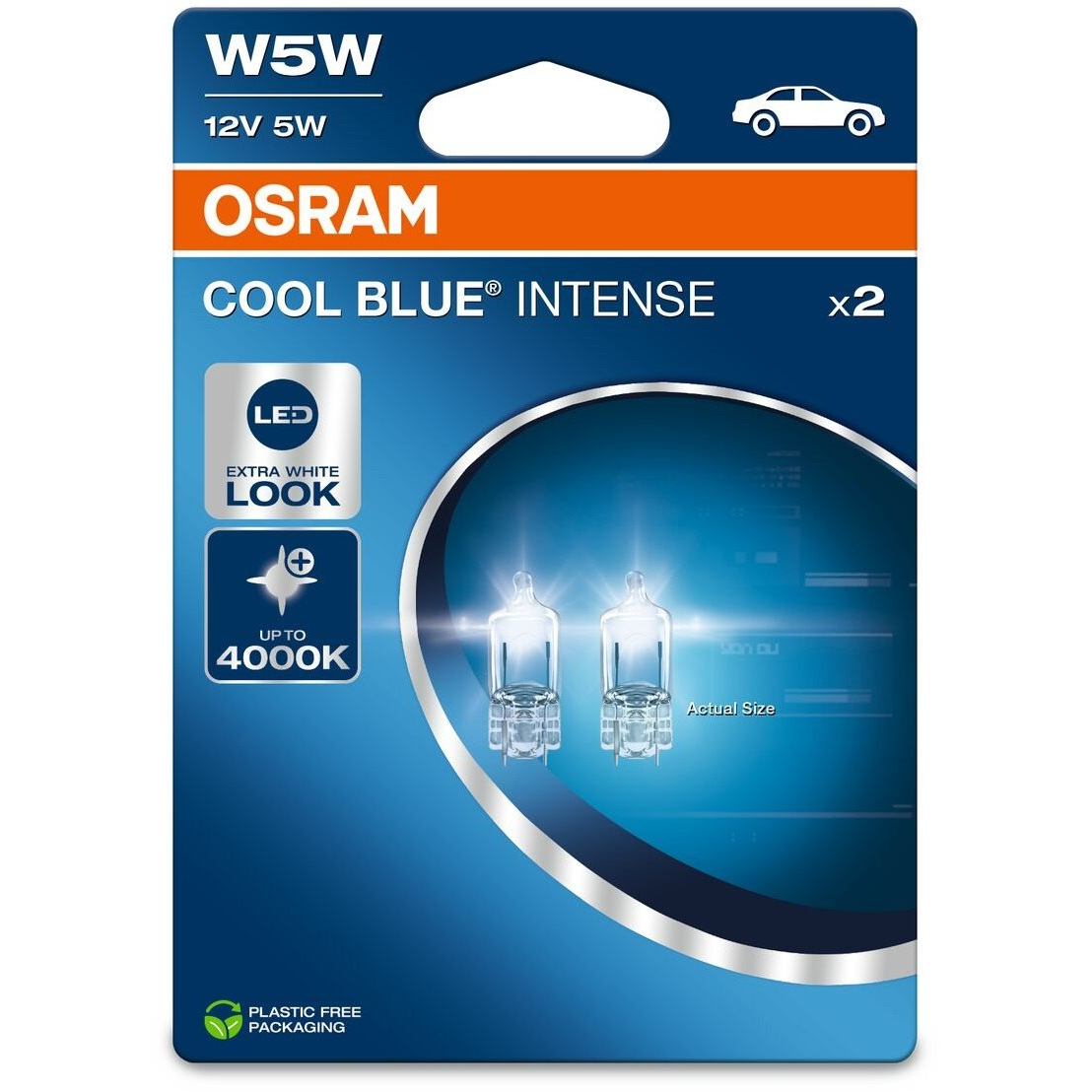 OSRAM W5W Cool Blue Intense Next Generation, 12V,5W,W2.1x9.5d Duo Blistr (2825CBN-2BL)