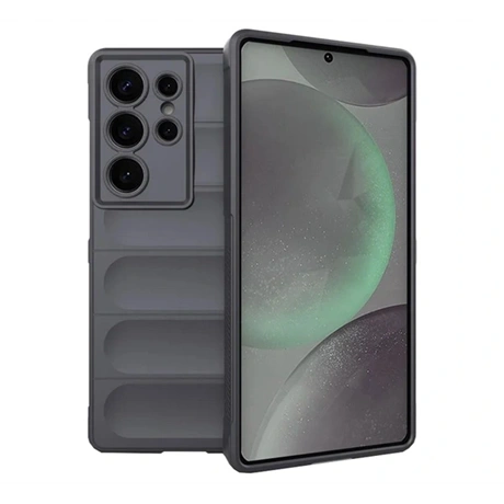 Szilikon telefonvédő (ütésállóság, kameravédő, 3D) SÖTÉTSZÜRKE Samsung Galaxy S25 Ultra (SM-S938) "Gigapack csomagolás" (GP-165163)