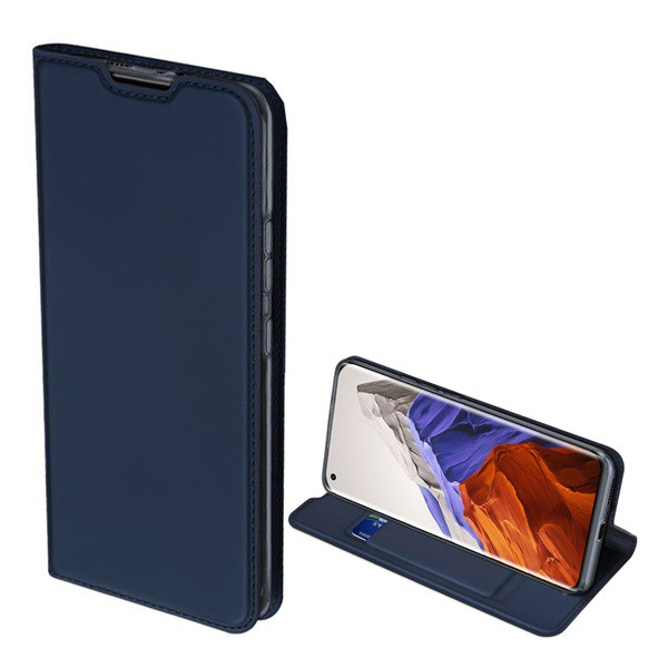 Xiaomi Mi 11 Pro Dux Ducis Skin Pro Case Standing, Leather Effect (Flip, Side Opening, Bank Card Holder, Desk Holder Function) Тъмно син
