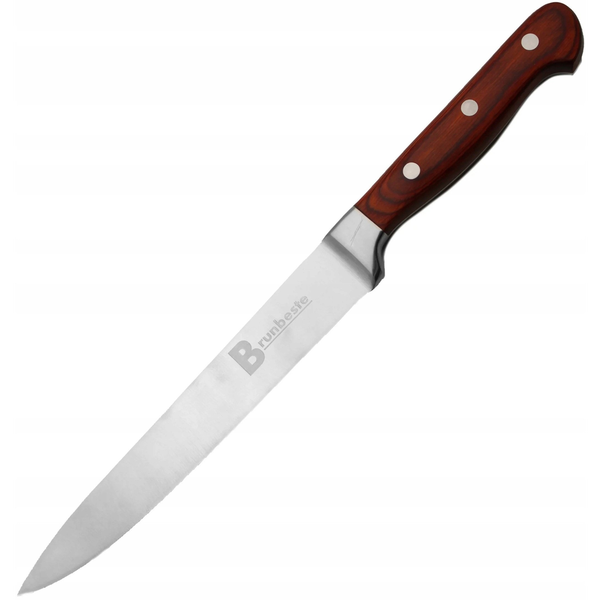 Nóż kuchenny pojedynczy do krojenia warzyw 20cm stalowy ostry BRUNBESTE BB-3764