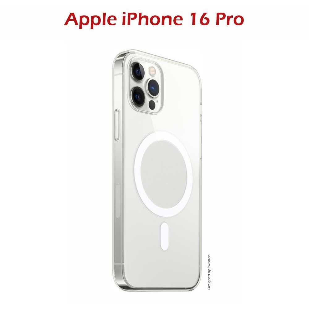 Swissten Clear Jelly MagStick Apple iPhone 16 Pro átlátszó tok (33001725)