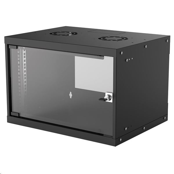 Intellinet 6U 19" fali rack szekrény 400x540x353; IP20-védelem fekete (714143) (714143)