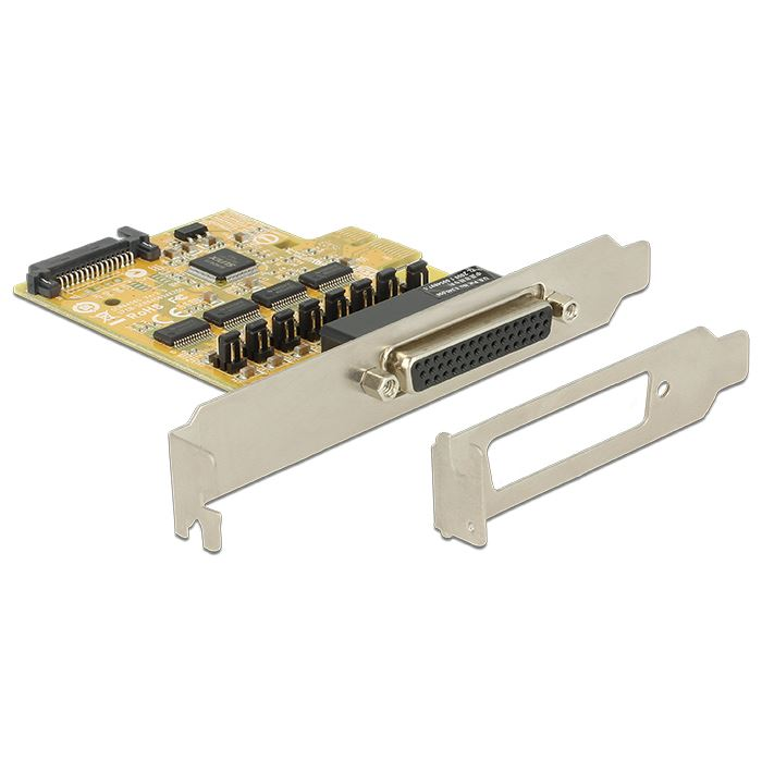 DeLock 4x Soros port bővítő kártya PCIe (89447) (89447)