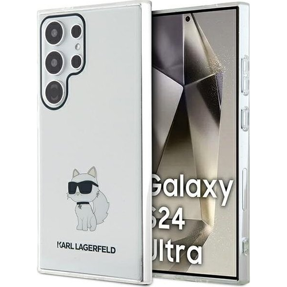 Karl Lagerfeld Choupette Samsung Galaxy S24 Ultra Tok - Átlátszó/mintás (KLD1871)
