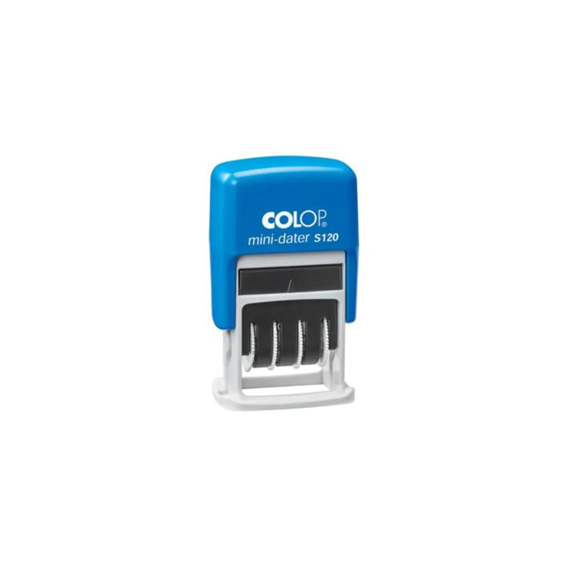 Colop S120 Fordított angol Dátumbélyegző - Kék ház/Fekete tinta (RC01051203)