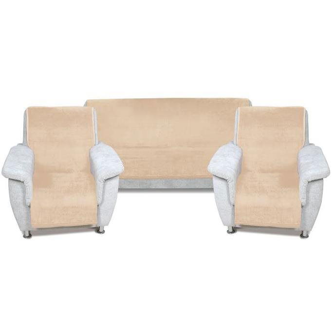 Bellatex KIRA PLUS 2+1, 150×200 + 2× 65×150 cm, sötét bézs/ világos bézs (4231)