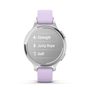 Смарт часовник Garmin Lily 2 Active, 38 mm, GPS, силиконова каишка, Silver/Purple Jasmine