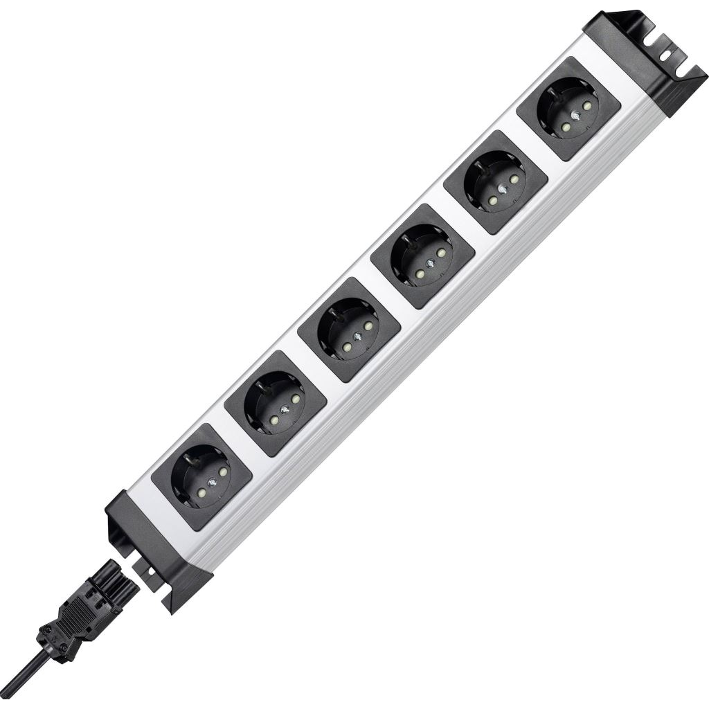 Kopp 2.29420012E8 Hálózati elosztó 6 részes Fekete, Ezüst GST18i csatlakozó alj (2.29420012E8)