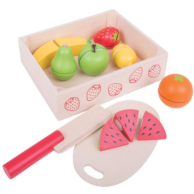 Bigjigs Gyümölcs szeletelés dobozban (691621174722)