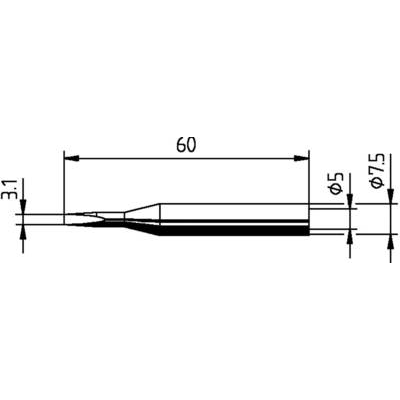 Ersa 0172KD Forrasztóhegy Véső forma, egyenes Hegy méret 3.10 mm Tartalom, tartalmi egységek rendelésenként 1 db (0172KD/SB) (0172KD/SB)