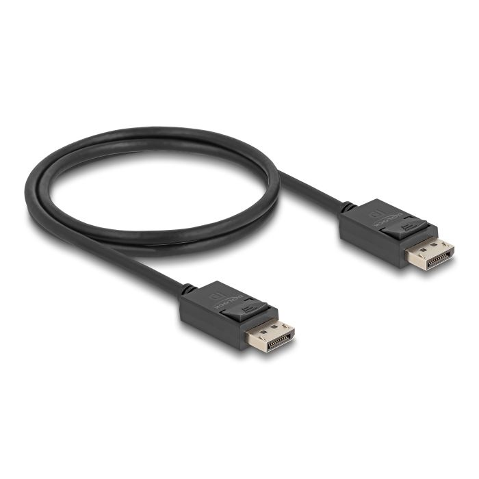 Delock DisplayPort kábel 1m fekete (81174) (81174)