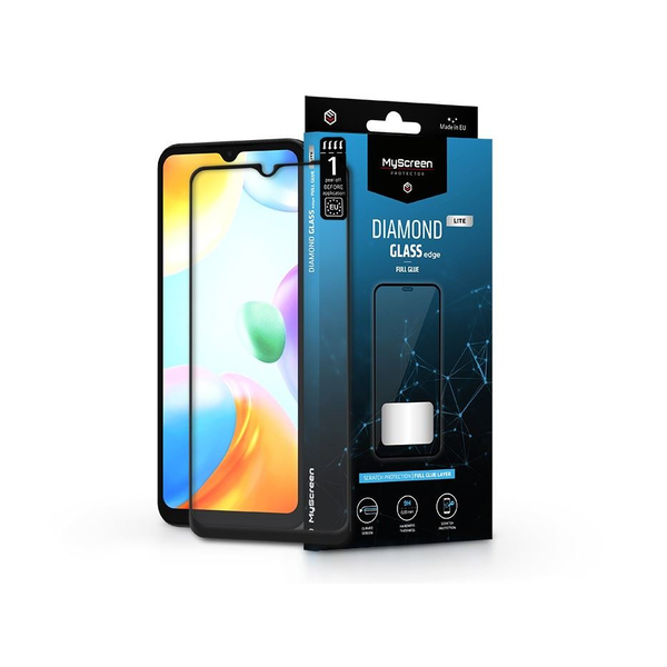 Защитно фолио за екрана на Xiaomi Redmi 10C, MyScreen Protector, Secure glass, Transparent/Black