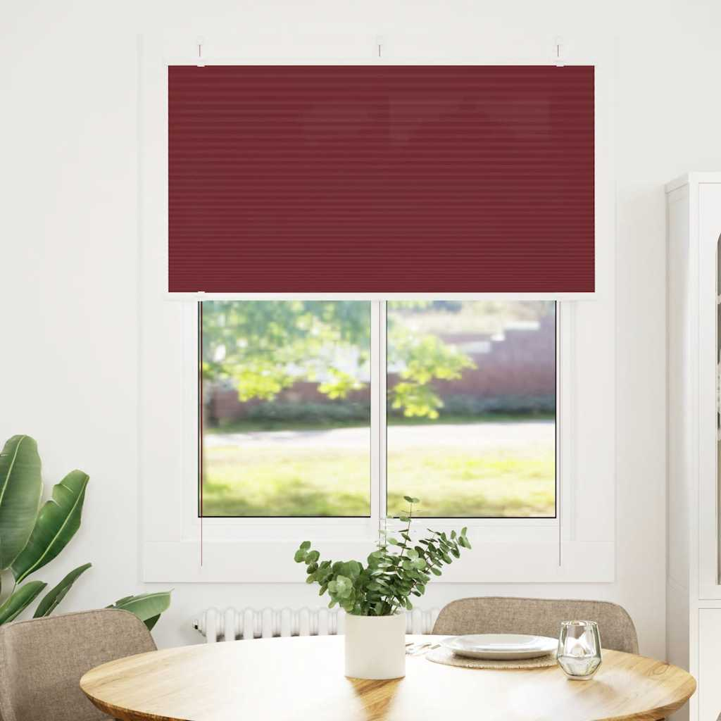 pliszírozott redőny Bordeaux piros 110x100 cm szövetszélesség (4015230)