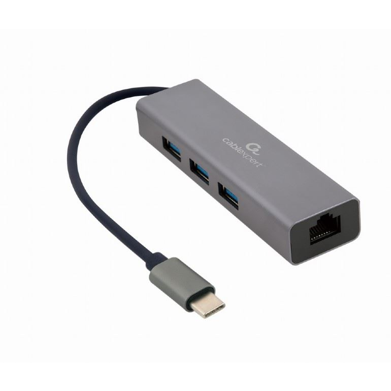 Gembird Gigabit hálózati adapter és USB Hub (A-CMU3-LAN-01) (A-CMU3-LAN-01)