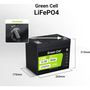 Green Cell CUBE LiFePO4 80Ah 12.8V 1024Wh lítium-vas-foszfát akkumulátor