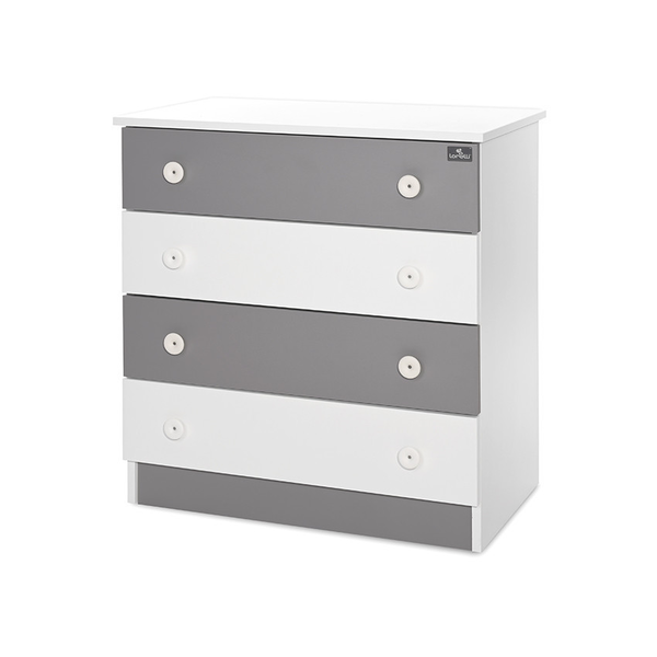LORELLI Komód - White & Stone Grey