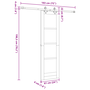 Ușă glisantă cu set de accesorii Alb 61x198.5 cm Lemn de pin solid, Ușă de interior 'ORKDAL'Alb 61x198.5x4 cm Lemn de pin solid