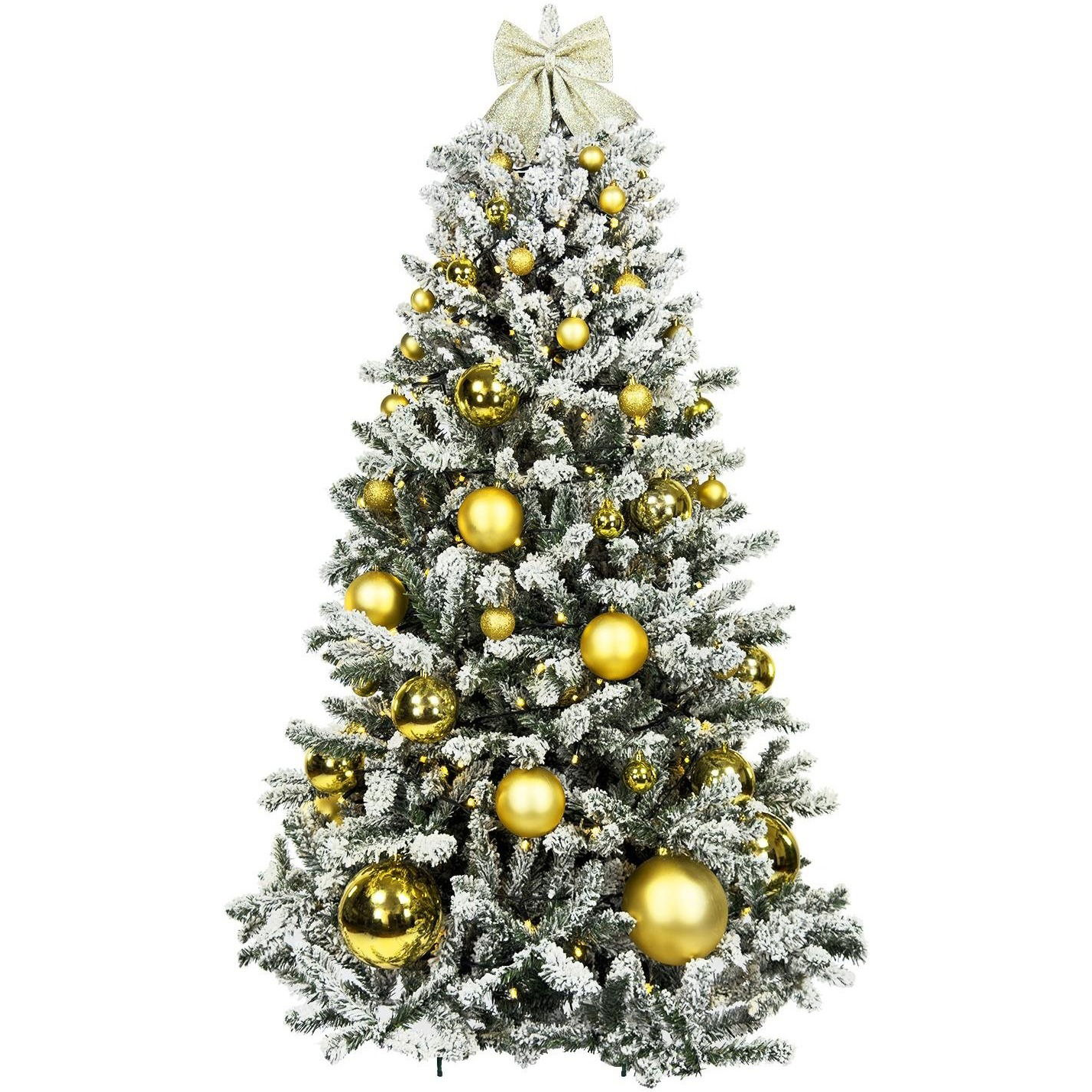 LAALU feldíszített karácsonyfa - Aranykarácsony, 73 dísz, 150 cm (LAU-2403-OZ-150V)