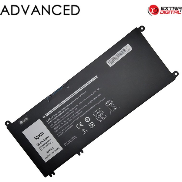Bateria Extra Digital Nešiojamo kompiuterio baterija DELL 33YDH, 55Wh, Extra Digital Advanced