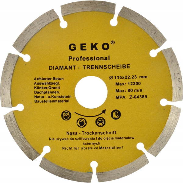  Geko Tarcza diam.125mm segment.GEKO PROFI(100)
