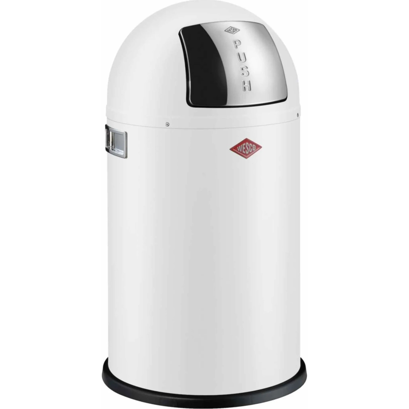 WESCO Pushboy Junior 22 literes nyomófedeles fém szemetes - Matt fehér (112791)