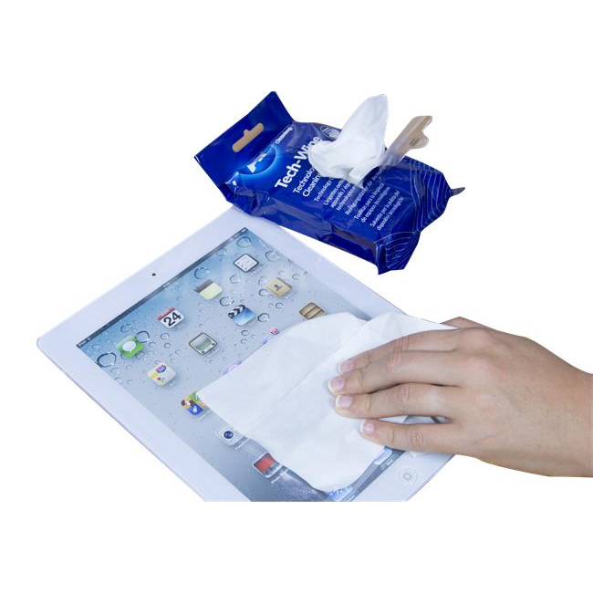 AF "Tech-wipes" Alkoholmentes nedves tisztítókendő képernyőhöz (25 db) (AMTW025P)