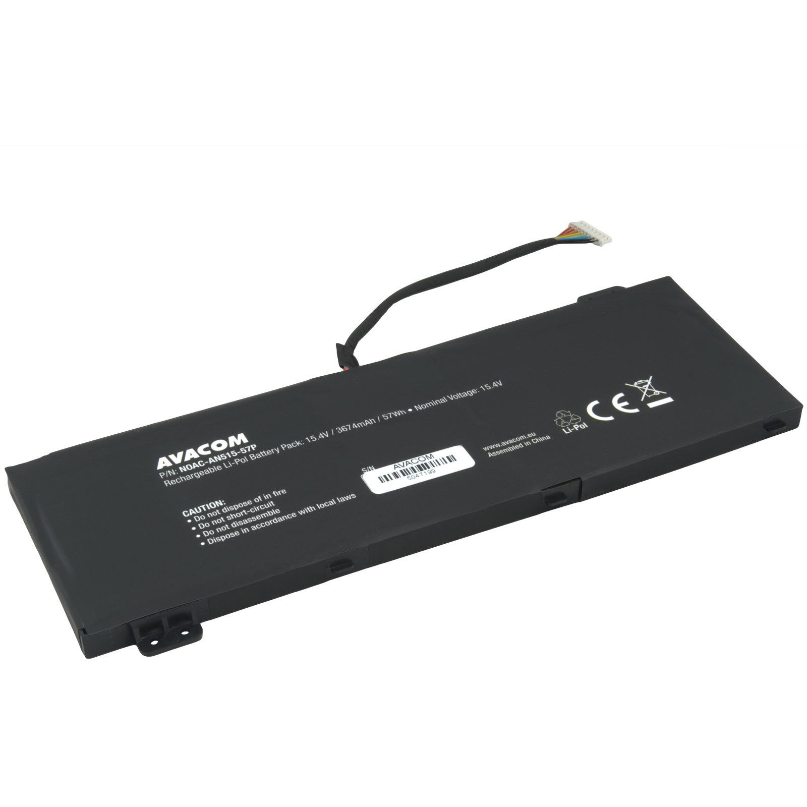 AVACOM Acer Nitro 5 AN515, Nitro 7 AN715 Li-Pol 15,4 V, 3674 mAh (NOAC-AN515-57P)