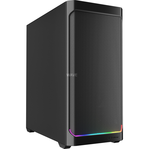 Sharkoon AK4 RGB Strip Midi Torony Számítógépház - Fekete