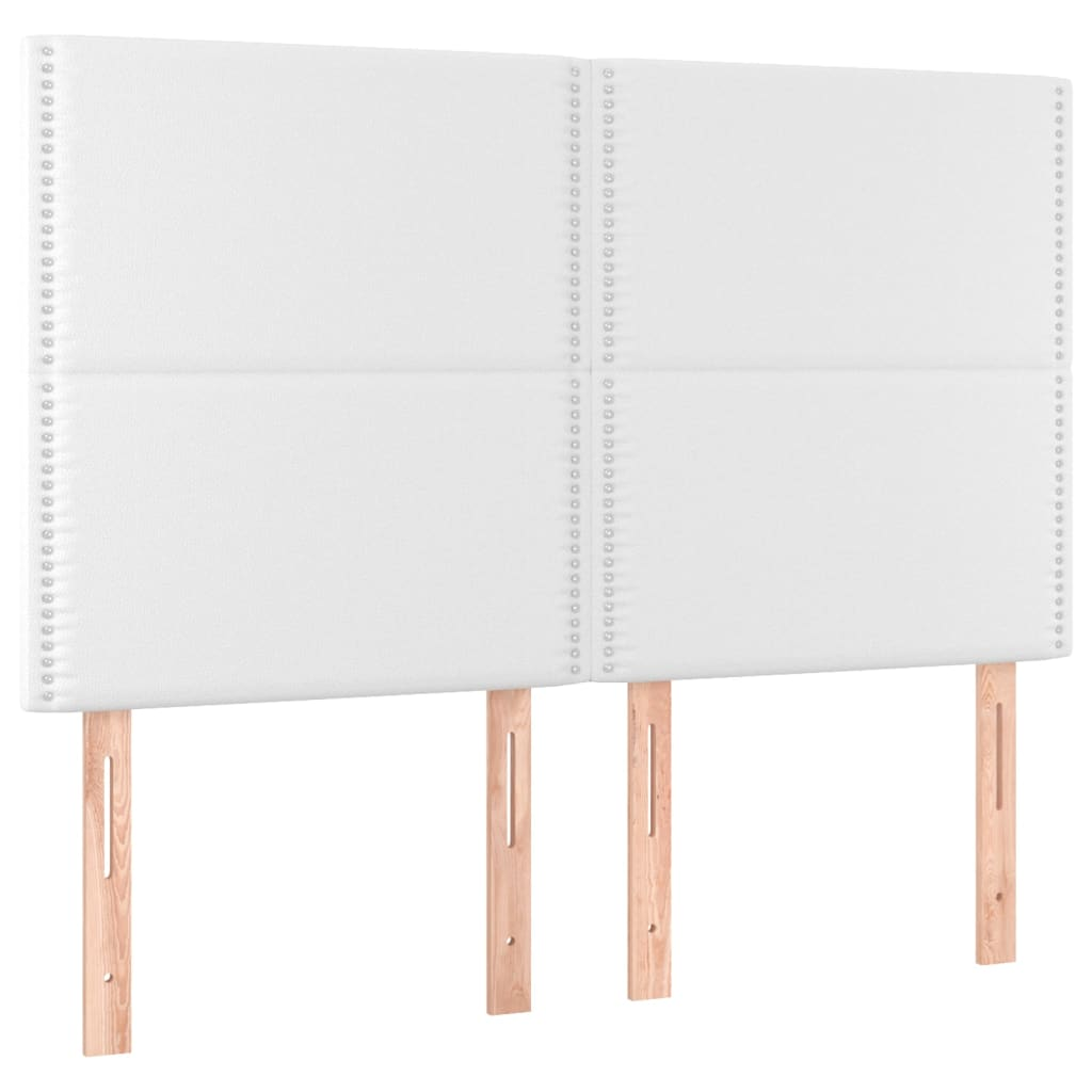 4 db fehér műbőr fejtámla 72 x 5 x 78/88 cm (3116283)