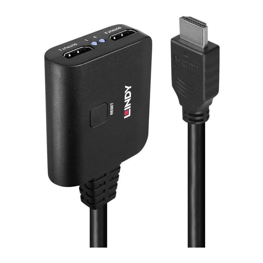 LINDY 2 Port HDMI 4K60 Splitterkabel (35356)
