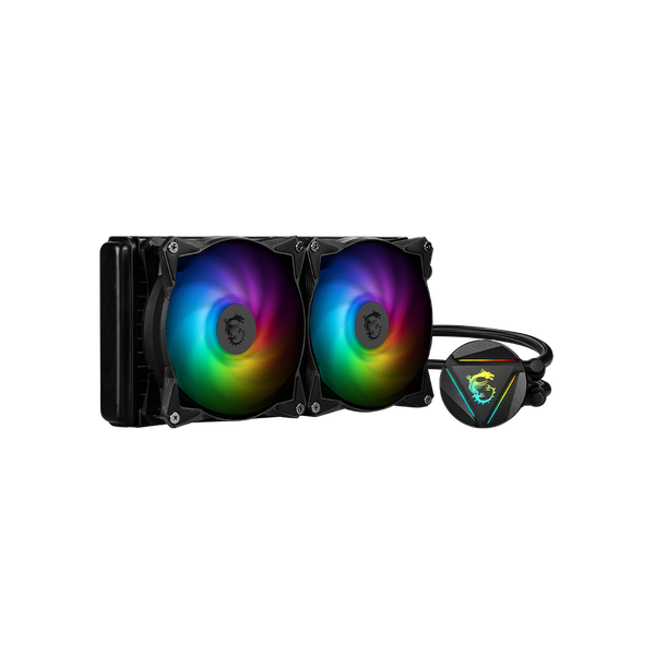 MSI MAG CORELIQUID 280R V2 Компютърна охладителна система Кутия на компютър Охладител 14 см Черен