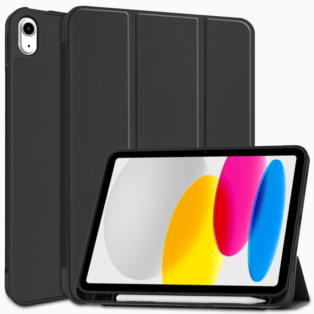 Apple iPad 10.9 (2022), mappa tok, Apple Pencil tartóval, Smart Case, fekete (136735)