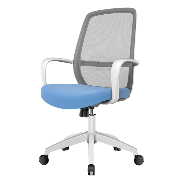 Deli Stockholm Irodai Görgős Forgószék - Kék/Fehér (DEL87096)