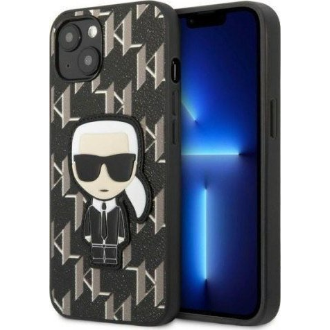 Karl Lagerfeld Monogram Ikonik hátlap tok Apple iPhone 13 mini, fekete (KLD1380)