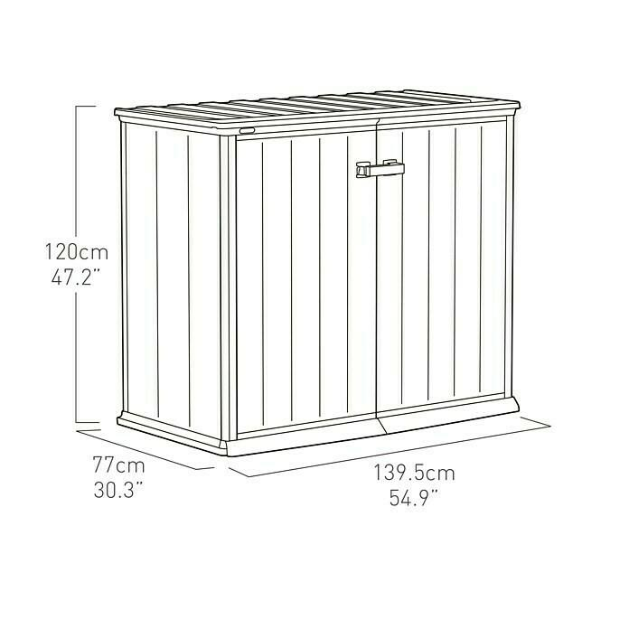 KETER PATIO STORE MŰANYAG KERTI TÁROLÓ 139,5X77X120 CM (230455)