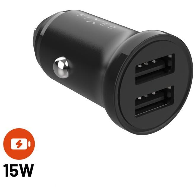 FIXED 2 × USB, 15W, Smart Rapid Charge, fekete (FIXCC15N-2U-BK)