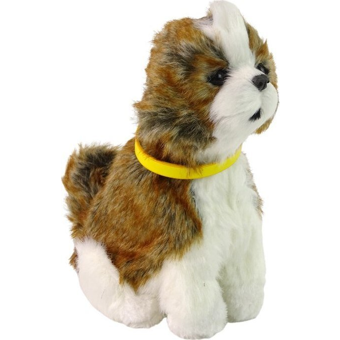 Interaktív Plüss Puha Szőrű Shitzu Kutya (12703)