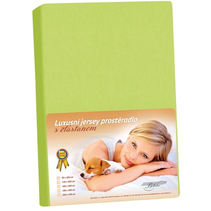 BELLATEX KL3 Jersey s elastanem 160 × 200 cm 338 jarní zeleň (13288)