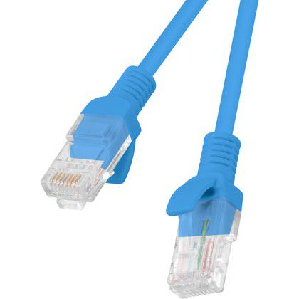  Lanberg RJ-45/RJ-45 kat.5e Niebieski 0.25m (PCU5-10CC-0025-B)