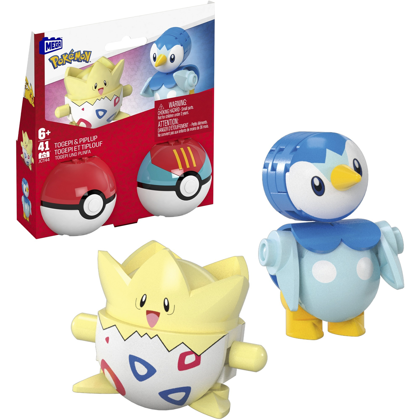 Mattel MEGA Pokémon Pokéball Szett - Plinfa és Togepi 41 darabos Építőjáték szett (JCT44)