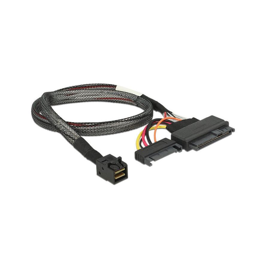 DeLOCK U.2 SFF-8639 kábel (SFF-8643 apa - U.2 SFF-8639 anya + SATA apa) (84819)