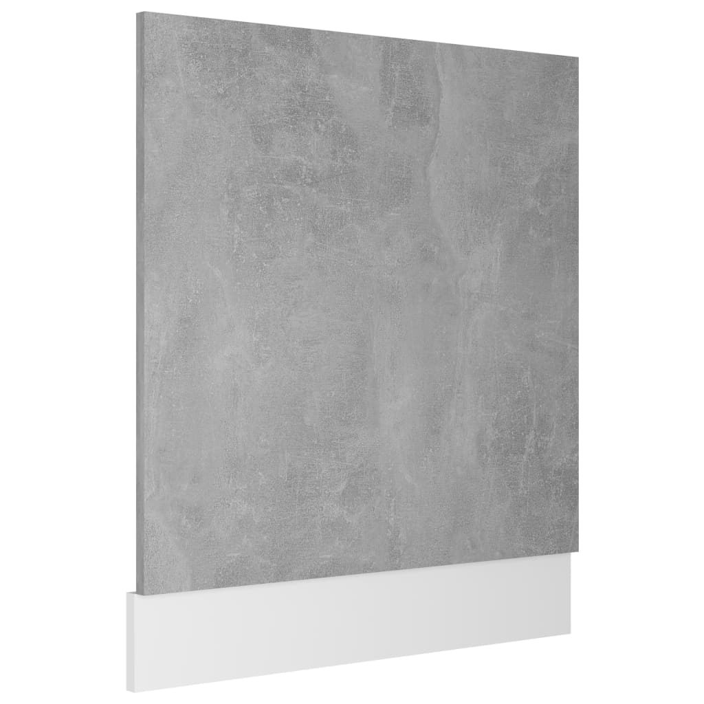 betonszürke forgácslap mosogatógép-panel 59,5 x 3 x 67 cm (802566)