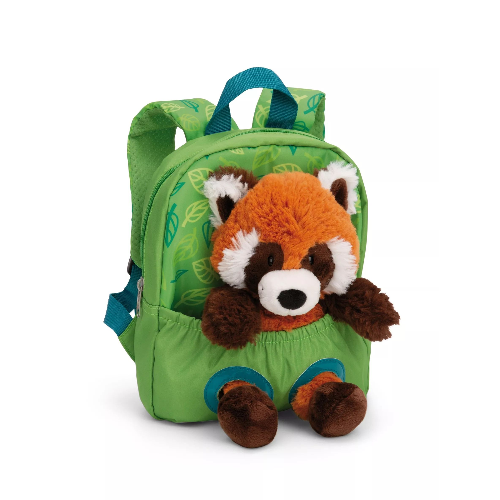 Nici Hátizsák kivehető Vörös panda plüssfigurával - Zöld 21 x 26 cm (61747)