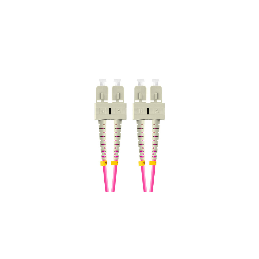 Lanberg FO-SUSU-MD41-0010-VT optikai patch kábel SC/UPC - SC/UPC Duplex 1m - Rózsaszín (FO-SUSU-MD41-0010-VT)