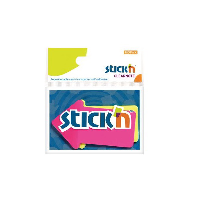 StickN 76x50mm Jelölőcimke - Neon színek (60 lap) (21141)