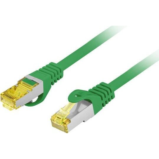 Patchcord Lanberg FTP kat.6A 1.5 m LSZH CU fluke passed zelený