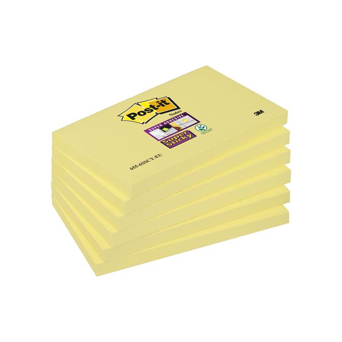 3M 76x127mm öntapadó jegyzettömb (540 lap) - Sárga (70005197895)