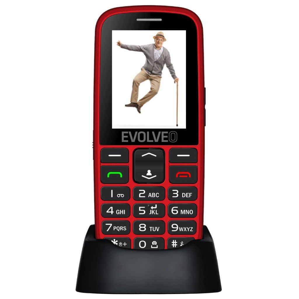 Evolveo EasyPhone EP-550-EGR mobiltelefon időseknek piros (EP-550-EGR)